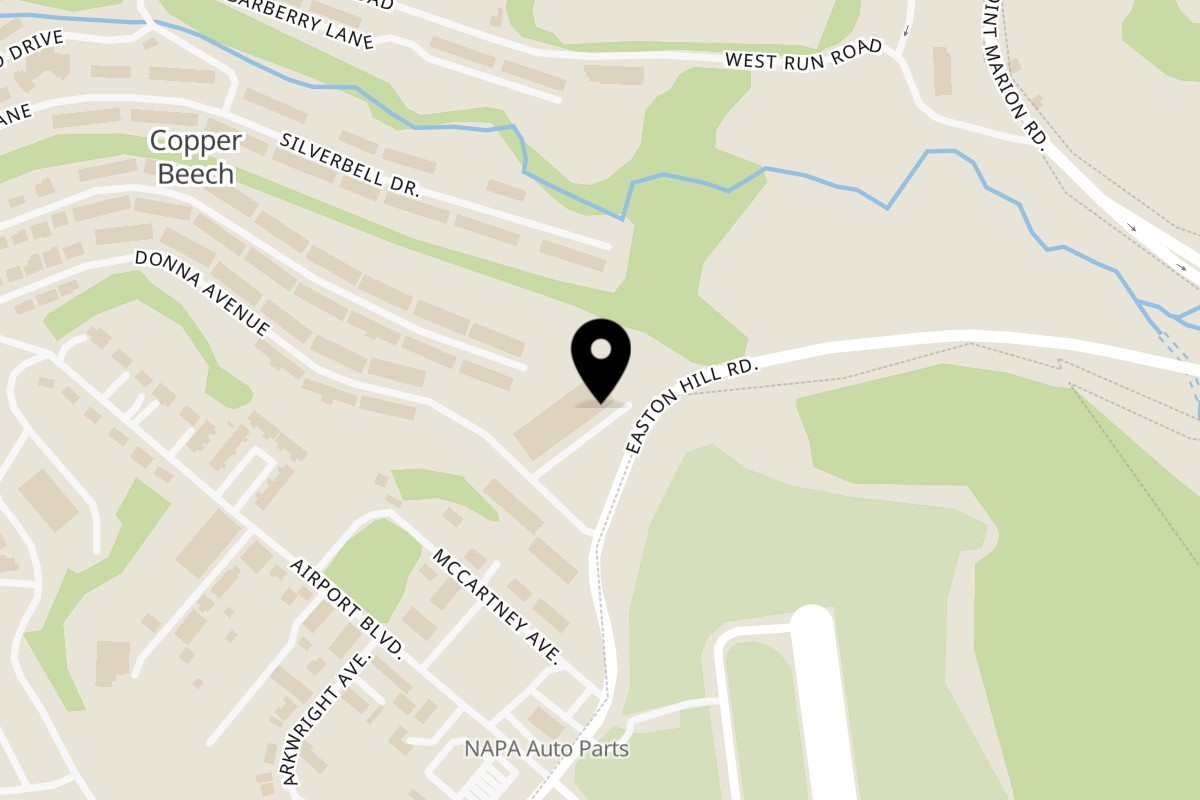 Map showing the location of Kavel's Restaurant & Venue on 3013 Northpointe Plaza in Morgantown
